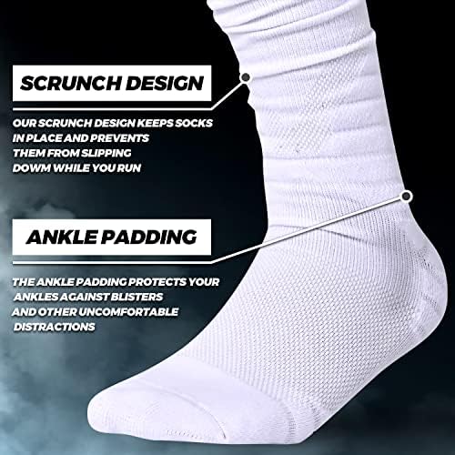  Носки IRAMY Scrunch Football Socks Ultra Long 1 Pack/2 Packs Combed Cotton With Ankle Support Padded Knee High Socks IRAMY