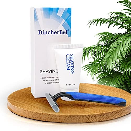 Disposable Razors in Bulk Shaving Kit Twin Blade Razors and Cream(12g), Individually Wrapped Toiletries Amenities for Hotel, Airbnb, Homeless, Shelter, Camping and Travel (102 Pack) DincherBel