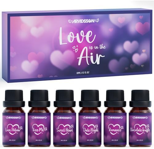 Clean Essential Oils Set, ARVIDSSON Premium Fragrance Oil for Clean Home, Soap Making - Clean Cotton, Fresh Linen, Clean Air, Soft Powder, Blossom Soap, Lemongrass ARVIDSSON