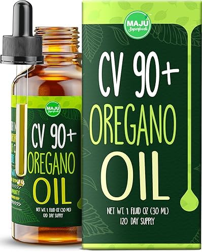 MAJU Oregano Oil Drops, Potent 90%+ Carvacrol (2 fl oz) Wild Mediterranean Essential Oil of Oregano Liquid, Aceite de Oregano, Immune and Seasonal Support, Compare to Organic Maju Superfoods