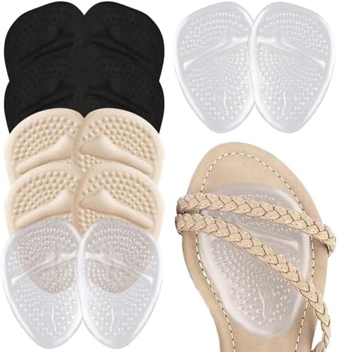 Women's Metatarsal Pads - Cushions for Ball of Foot and All Day Pain Relief (6 Pairs) - One Size Fits All Shoe Inserts, Providing Comfort and Support Correct-Position