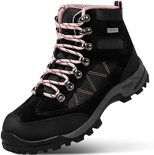 R CORD Hiking Boots Women Waterproof Outdoor Womens Hiking Boots Non-Slip Trekking Camping Trail Boots Womens Hiking Shoes R Cord