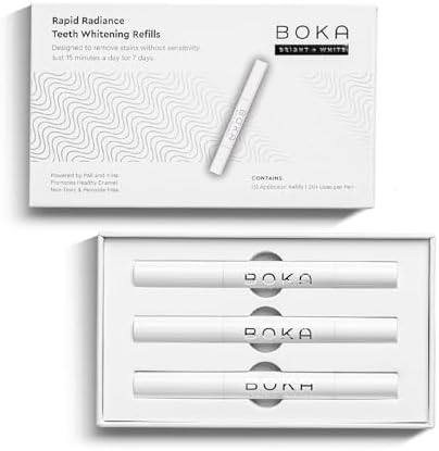 Boka Whitening Express Glow Teeth Whitening Pen - Powered by PAP & Nano-hydroxyapatite - 10 Shades Whiter within 7 Days - Easy to Use, Painless Whitener for Sensitive Teeth Boka