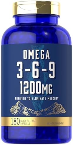 Carlyle Omega 3-6-9 1200mg | 180 Softgel Capsules (Капсулы) | Triple Omega Supplement | Fish, Flaxseed & Borage Oils with EPA & DHA | Non-GMO & Gluten Free Carlyle