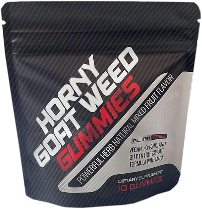 Horny Goat Weed Gummies (Жевательные конфеты) for Men - Horny Goat Weed for Energy - 10 Count Generic