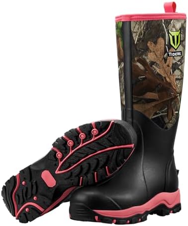 TIDEWE Hunting Boot for Women, Insulated Waterproof Sturdy Women's Hunting Boot, 6mm Neoprene and Rubber Outdoor Boot Next Camo G2 TIDEWE