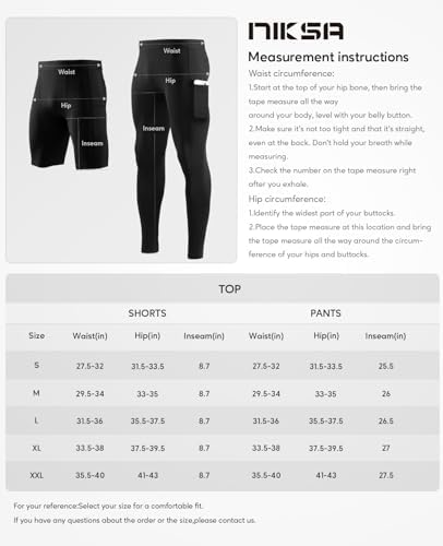 Niksa 2/4/5 Pack Compression Shorts Men, Spandex Running Shorts Athletic Workout Sport Performance Baselayer Underwear Niksa