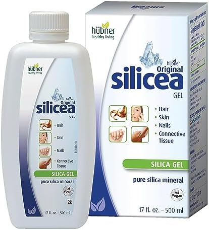 Original Silicea Gel (Гель) 17 fl oz (Жидкие унции) / 500 ml for Hair, Skin, Nails, and Connective Tissue, Pure Colloidal Silica Gel Formula, No Additives or Preservatives Hubner