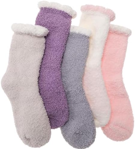 Унисекс Носки MOGGEI Fuzzy Socks Fluffy Thick Warm Winter Soft Cozy Plush Sleep Home Fleece Cabin Soft House MOGGEI