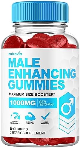 Male Enhancing Supplement Gummies (Жевательные конфеты) - 6 in 1 Testosterone Booster Gummies for Men, Stamina Test Boost Gummy for Men with Horny Goat Weed, Tribulus, Maca Root Boost Energy, Performance (60 Gummies) Nutravia