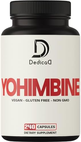 Yohimbine Hcl - 240 Capsules (Капсулы) - Yohimbe Supplements for Men & Women - Energy Production, Body Management & Pre-Workout Dedicad