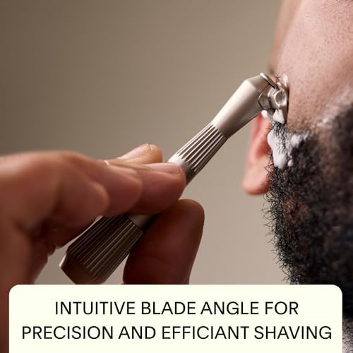 Leaf Shave | Twig Razor, Black - All-Metal, Eco-Friendly Razor for Men & Women; Includes 5 Stainless Steel Single-Edge Razor Blades; Recommended for Face Shaving Lighter Hair and Sensitive Skin Leaf Shave