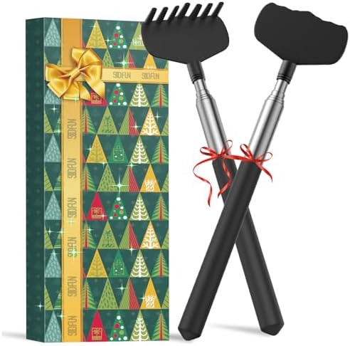 Stocking Stuffers for Him Adults Kids - Back Scratcher Extendable Christmas Gifts for Men Women Cool Stuff Gadgets Tools Gift Ideas for Dad Mom Husband Wife Funny Gag White Elephant Gifts for Adults GREENEVER