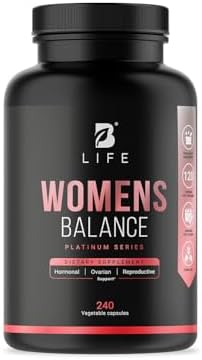 Women's Balance Supplement with Natural Ingredients: Dim, Dong Quai, BioPerine®, Myo & D-Chiro Inositol | 240 Caps - 120 Days | 400mg of Dim per Serving (Порция) | Hormone Balance | Made in The USA by B Life. B Life Company