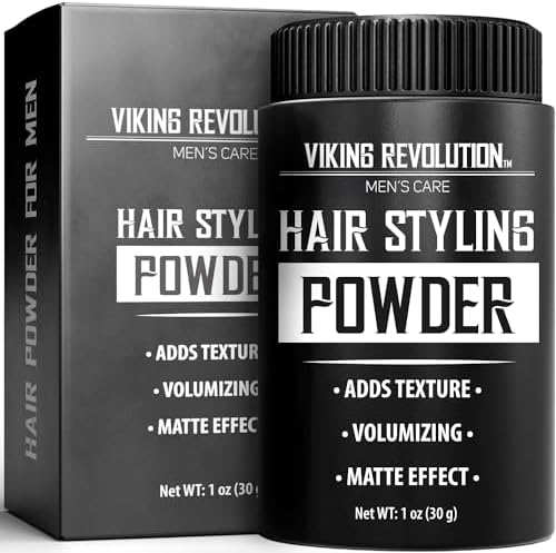 Viking Revolution Hair Styling Powder for Men - Hair Powder for Men Easy to Apply Hair Texture Powder for Men Mattifying and Volumizing Mens Hair Powder Residue Free Texturizing Powder (1 Oz - 1 Pack) Viking Revolution