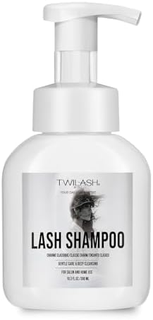 600ml Lash Shampoo Bulk, Eyelash Cleanser for Extensions, Safe Makeup Remover, Non-irritating or Burning Formula Eyelid Foaming Cleanser Best for Professional Salon and Home Use (Unscented) TWILASH BY DLY