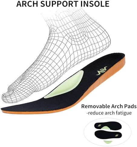 AOV Womens Walking Shoes with Arch Support Plantar Fasciitis Sneakers Orthotic Tennis for Foot Heel Pain Relief AOV