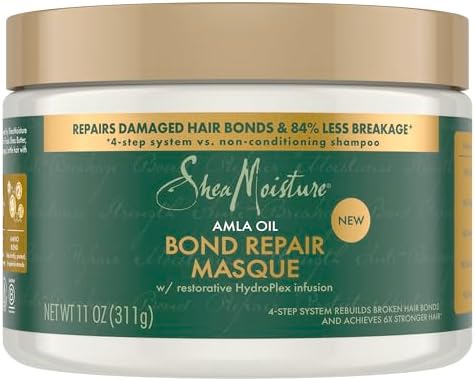 SheaMoisture Bond Repair Masque Amla Oil to Strengthen and Moisturize Hair with Restorative HydroPlex Infusion 11 oz SheaMoisture