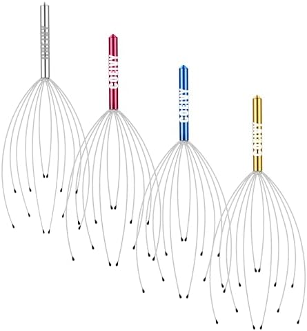 4 Pack Massager Scalp, Handheld Scalp Massager Relax Scratcher, Head Scratcher for Deep Relaxation Hair Stimulation and Body Stress Relief COEIVY