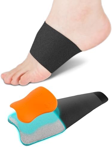 Plantar Fasciitis Relief Brace Orthotic Arch Support Sleeves, Adjustable Orthotic Arch Cushioned Foot Arch Relief for Flat Feet, Fallen Arches, Low Arch, High Arch, Foot Swelling, Achy Feet Problems Youthbelief