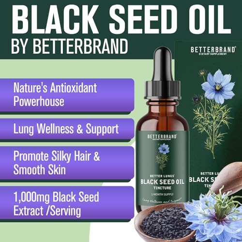 Betterbrand BetterLungs Black Seed Oil Tincture 60ml Liquid (Жидкость) Formula Betterbrand