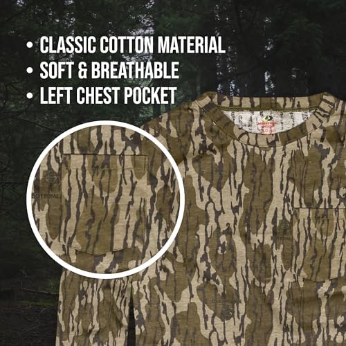 Mossy Oak Camo Shirt for Men | Hunting Shirts for Men Long Sleeve | Turkey Hunting Camo Long Sleeve Shirt Mossy Oak