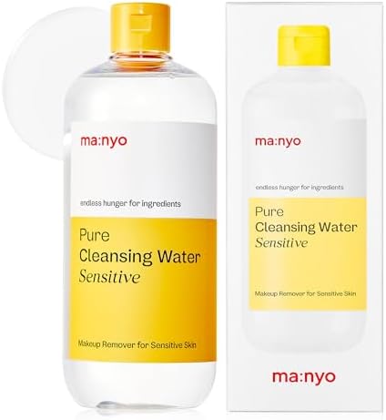 ma:nyo Pure Cleansing Water Sensitive (16.9 fl oz/500ml) - Triple+ Micellar Technology, Makeup Removal Cleanser, Gentle Face Cleanser for all skin types, Cleanses and Hydrates Skin Ma:nyo