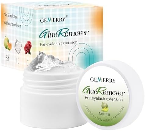 GEMERRY Lash Extension Remover 10g Cream Lash Glue Remover Gentle Formula Eyelash Extension Remover for Sensitive Skin Fast Disslove Lash Remover for Lash Extensions(Cantaloupe) GEMERRY