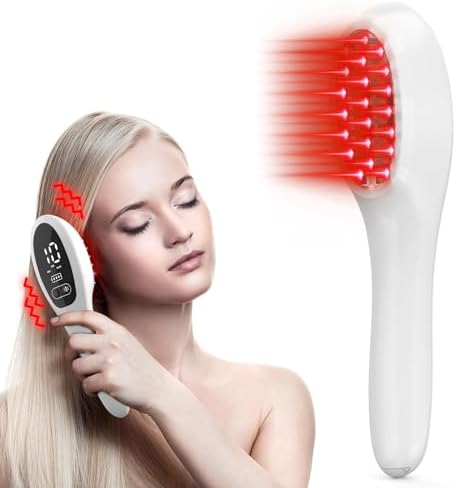 Laser Comb (FDA Cleared) - Professional Medical Grade Red Light Treatment with Lasers for Hair Growth, Electric Scalp Massager for Alopecia in Men & Women PUPCA