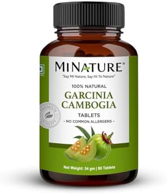 Garcinia Cambogia Tablets (Таблетки) by mi Nature | Pure & Natural Garcinia Powder (Порошок) Tablet | Non-GMO, Vegan, Gluten-Free |90 Tablet, 45 Days Supply, 500mg | Chemical & Preservative Minature