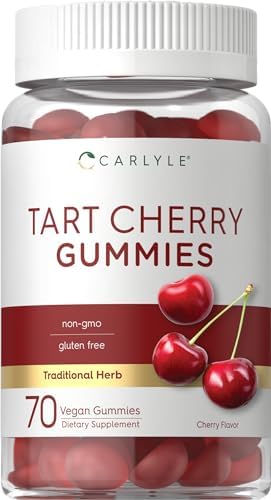 Carlyle Tart Cherry Gummies (Жевательные конфеты) | 2000mg | 70 Count | Cherry Flavor | Vegan, Non-GMO, and Gluten Free Formula Carlyle