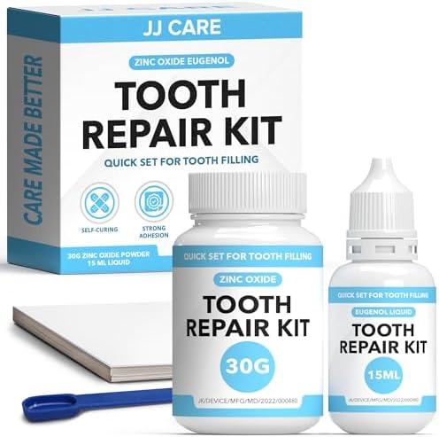 JJ CARE Tooth Repair Kit, Dental Care Kit Repair for Broken Teeth, Temporary Tooth Filling for Broken Chipped Teeth, Missing Teeth, Crown Fillings & Bridges JJ CARE