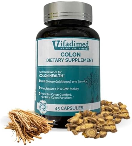 Colon- IBS clear,IBD assist,Colitis,Leaky gut,plant based supplement for Colon.Soothe irritation. Enhance Colon's function,Gut Lining,Gut microbiome,Gut Motility, Bowel Movement -15 day supply. VIFADIMED