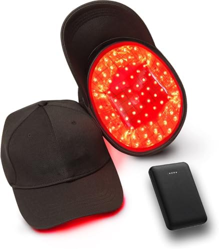 Laser Hair Growth Cap, Red Light Therapy Cap, Low Level Laser Therapy (LLLT) Equipment for Promoting Hair Growth in Women and Men（Black） NNUSHK