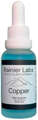 | Copper Supplement Tincture | Pure, Organic, Vegan | Health Supplement Rainier Labs