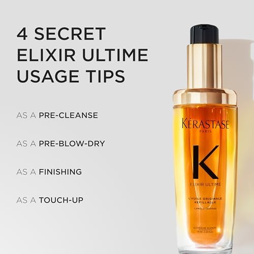 KERASTASE NEW Elixir Ultime Refillable Hair Oil | Hydrating Oil Serum to Smooth Frizz and Add Shine | With Wild Camellia | Strengthens and Provides Heat Protection | All Hair Types KERASTASE