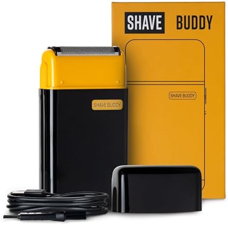 Shave Buddy, Mini Compact Foil Electric Face and Head Shaver, Long-Hair Trimmer & Thin Foil Blade, Lightweight & Water Resistant, 1 Count The Cut Buddy