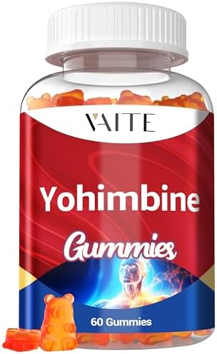 Yohimbine HCl 15mg Gummies (Жевательные конфеты) - Potent Herbal Supplements for Men and Women, Antioxidants, Enhanced Yohimbe Bark Extract, Gluten-Free, Non-GMO - Boost Energy, Improve Performance, and Support Vitality VAITE