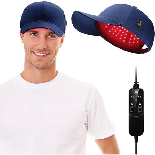 Viconor Laser Hair Growth Cap,Red Light Therapy Device，660nm & 850nm Ideal Gift for Women Men, deep black Viconor