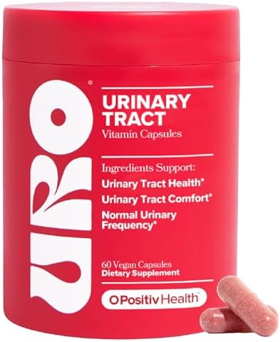 O Positiv URO Urinary Tract Health Supplement for Women, 60 Count (Pack of 1) - Urinary Support Vitamins with Pacran Complete Cranberry Extract, D-Mannose, & Vitamin C - Vegan & Gluten-Free O Positiv