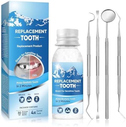 Tooth Repair Kit,Teeth Replacement Kit Glue for Fixing The Missing and Broken Tooth Replacements Suitable for Men and Women, Tooth/Dark Purple SCOBUTY