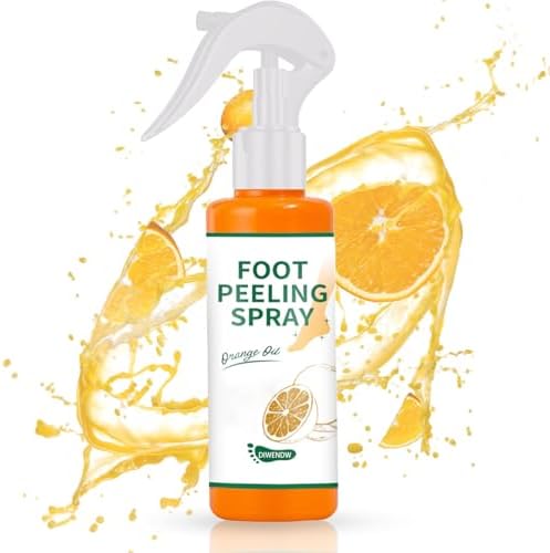 Foot Peel Spray Orange Oil,Refreshing and Moisturizing Foot Exfoliating Cleansing Spray for All Skin Types,Instant Foot Peeling Spray to Remove Dead Skin DWDiWen