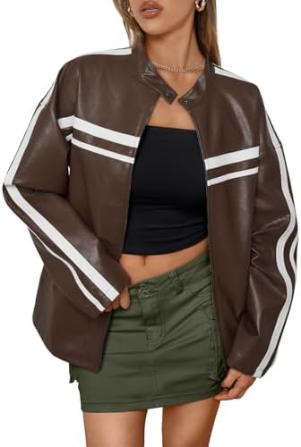 Женская Кожаная Куртка Trendy Queen Bomber Oversized Trendy Queen