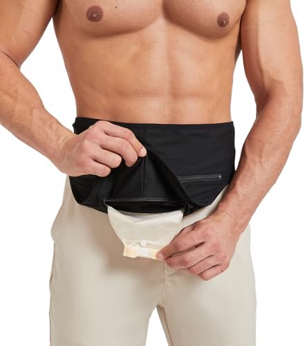 Ostomy Belt for Men Women, Adjustable Ostomy Bag Cover for Keeping Ostomy Bag in Place, Stealth Colostomy Support Belt Ostomy Wrap for Swimming Outdoor Activities (XXXL 44"-49") DERAYMI