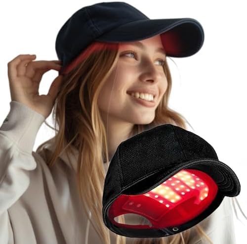 Portable Hair Growth Cap, Red Light Therapy for Hair Loss, Wireless Hat for Men & Women, with Built-in Battery & Controller TEKWOOV