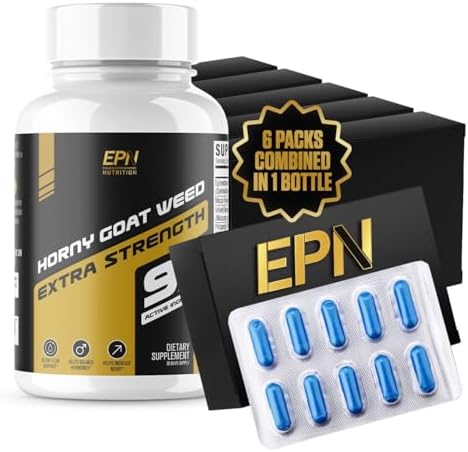 #1 New Male Performance Pills for Men Fast Acting | Male Supplement for Size EnIargement, Veiny Girth, Blood-Flow, Grow 3-7" Fast After First Dose | Hornygoatweed, L-Arginine + 7 Ingredients | 60 Caps EPN Supplements