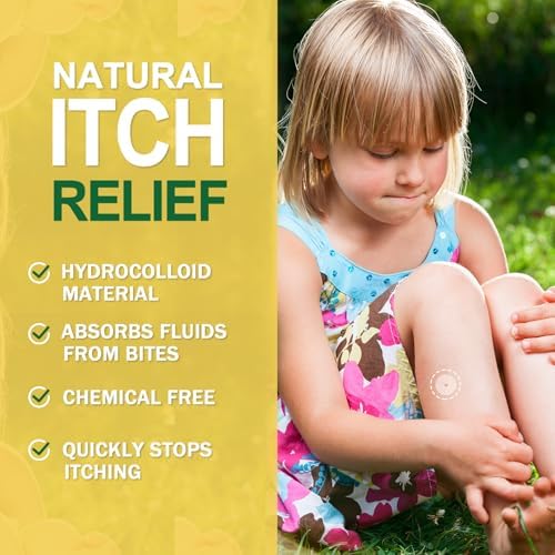 Itch Relief Patch 60pcs Anti Itch Stickers Nature Formula Hydrocolloid Fast Bite Itch Relief Chemical-Free & Safe for Kids Reduces Swelling Prevents Scratching Minimize Dark Marks Available in 3 Sizes Leffulgent