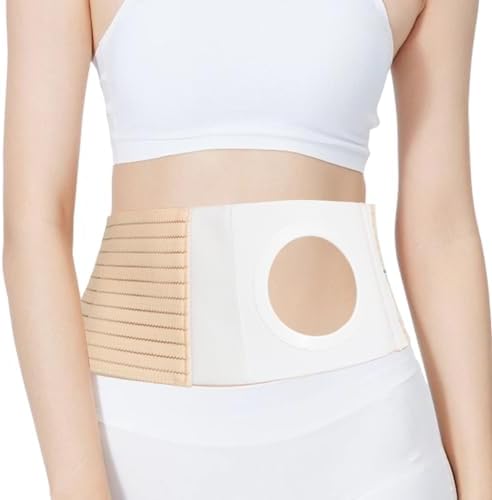 Ostomy Belt, Stoma Hernia Support Belt for Men Women Abdominal, Colostomy Belt for Post Operative Care, Ostomy Stealth Belt Helping Fix Stoma Bag in Place Size (M) DERAYMI