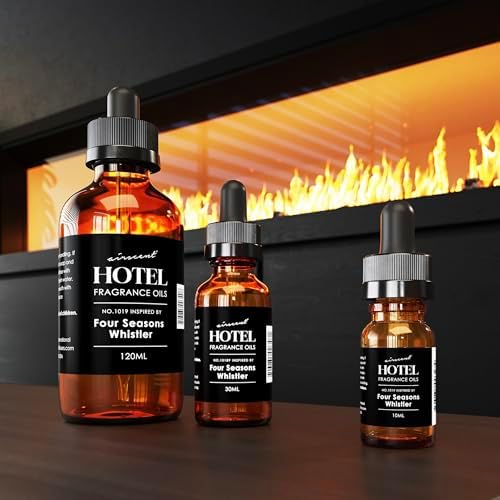 Hotel Diffuser Oil Inspired by The Four Seasons Hotel Scent - No. 1021 - AirScent Essential Oil Blend - 10 mL, 34 fl oz Fragrance Oil Glass Dropper Bottle for Aromatherapy Diffusers and Humidifiers Air-Scent