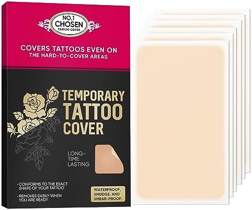 Tattoo Cover Up Tape, Ultra Thin Patch for Tattoo Scar and Birthmarks,6 Count (Pack of 1) SCOBUTY